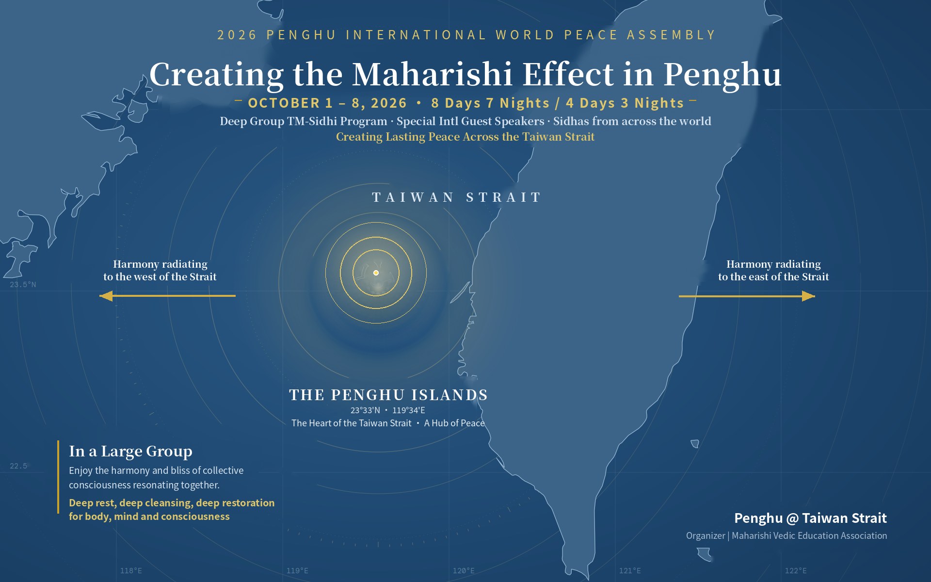 Map of the Taiwan Strait: harmony radiating from Penghu to both shores of the Strait